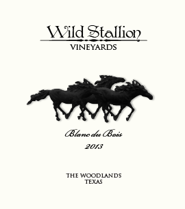 Wild Stallion Vineyards Blanc du Bois Wine Label