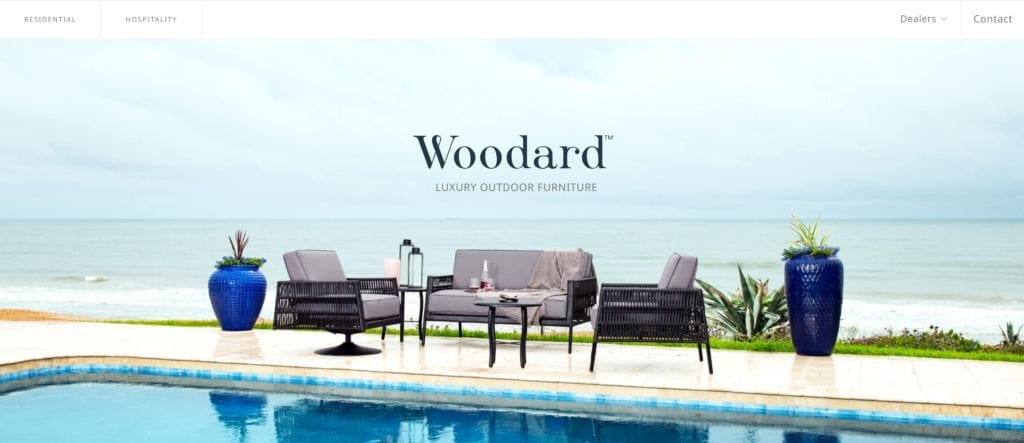Woodard Furniture Catalog Website Home Page