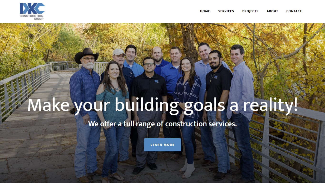 DKC Construction Group Simple Website Home Page