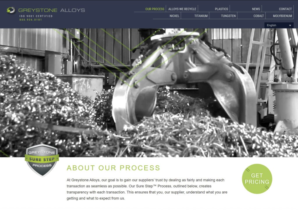 Greystone Alloys recycling process